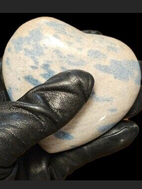 New✨️RARE Chunky K2 Jasper Crystal Heart • Rare High Grade Azurite ✨️OFFERS OK